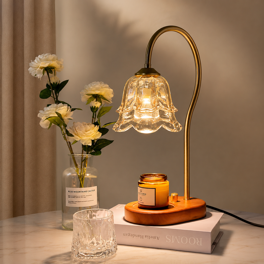 🌸 Flower Candle Warmer Lamp – Elegance, Safety & Long-Lasting Fragrance