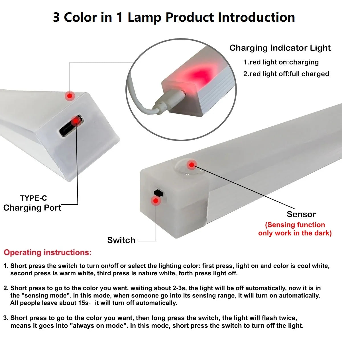 ✨ Brighten Your Home Instantly! 💡 USB Rechargeable • Motion Sensor • No Batteries Needed 🔥 Perfect for closets, stairs & kitchen cabinets!